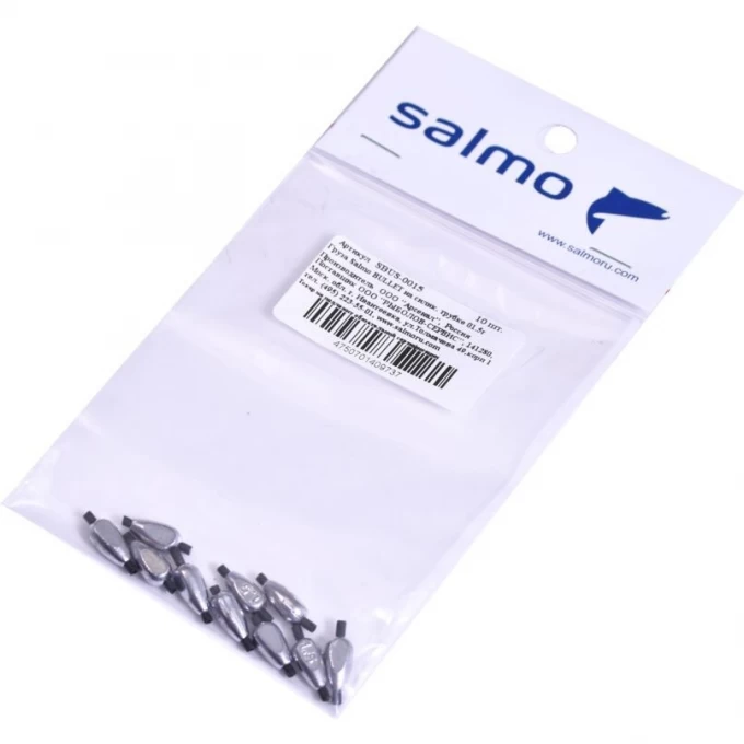 Груза SALMO Bullet на силиконовой трубке 01.5г 10шт SBUS-0015 Груза SALMO Bullet на силиконовой трубке 01.5г 10шт SBUS-0015