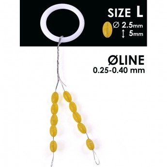 Стопоры резиновые SALMO RUBBER BARREL STOPS р.003L 10шт.